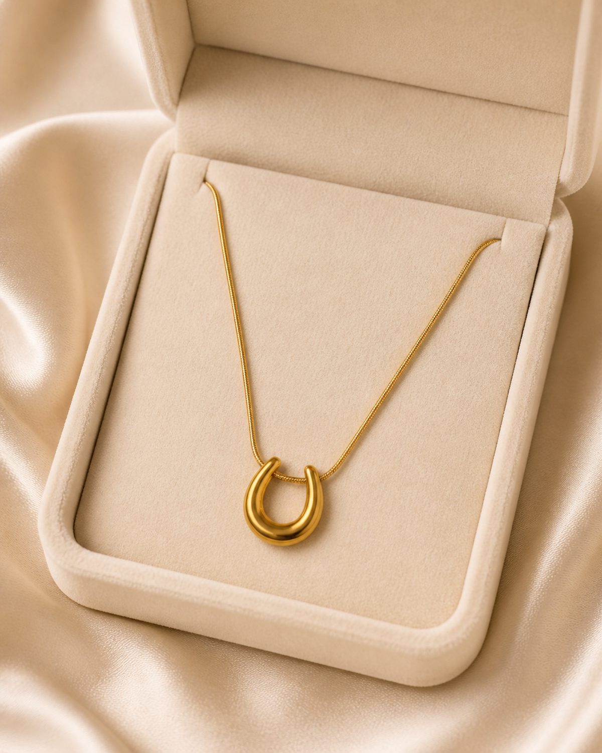 Golden U Pendant Necklace