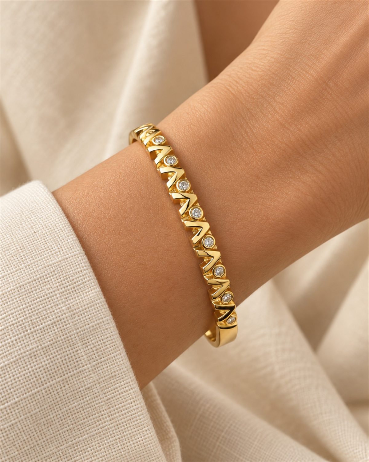 Chevron Sparkle Bangle