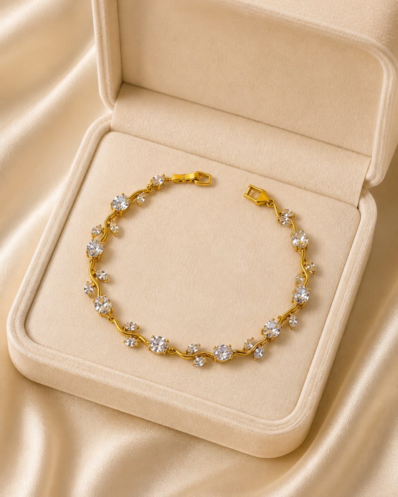 White Crystal Tulip Bracelet