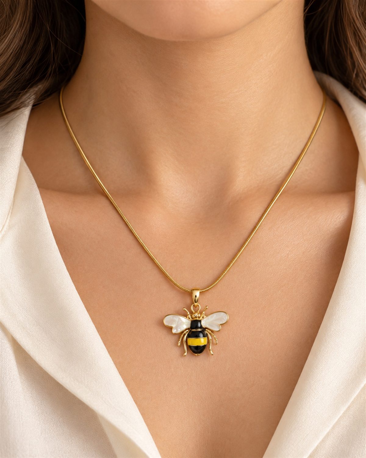 Honeybee Charm Necklace