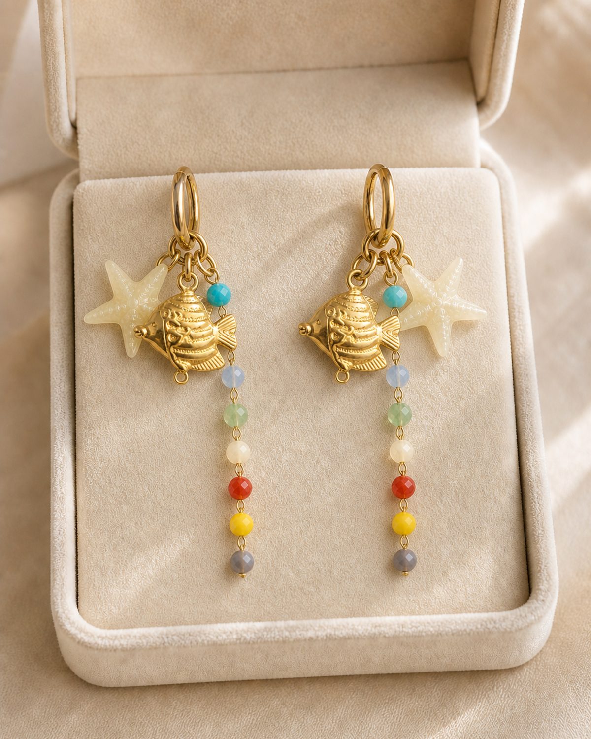 Tropical Treasure Three-Charm Earrings