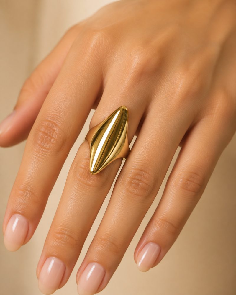 Marquise Shield Adjustable Ring
