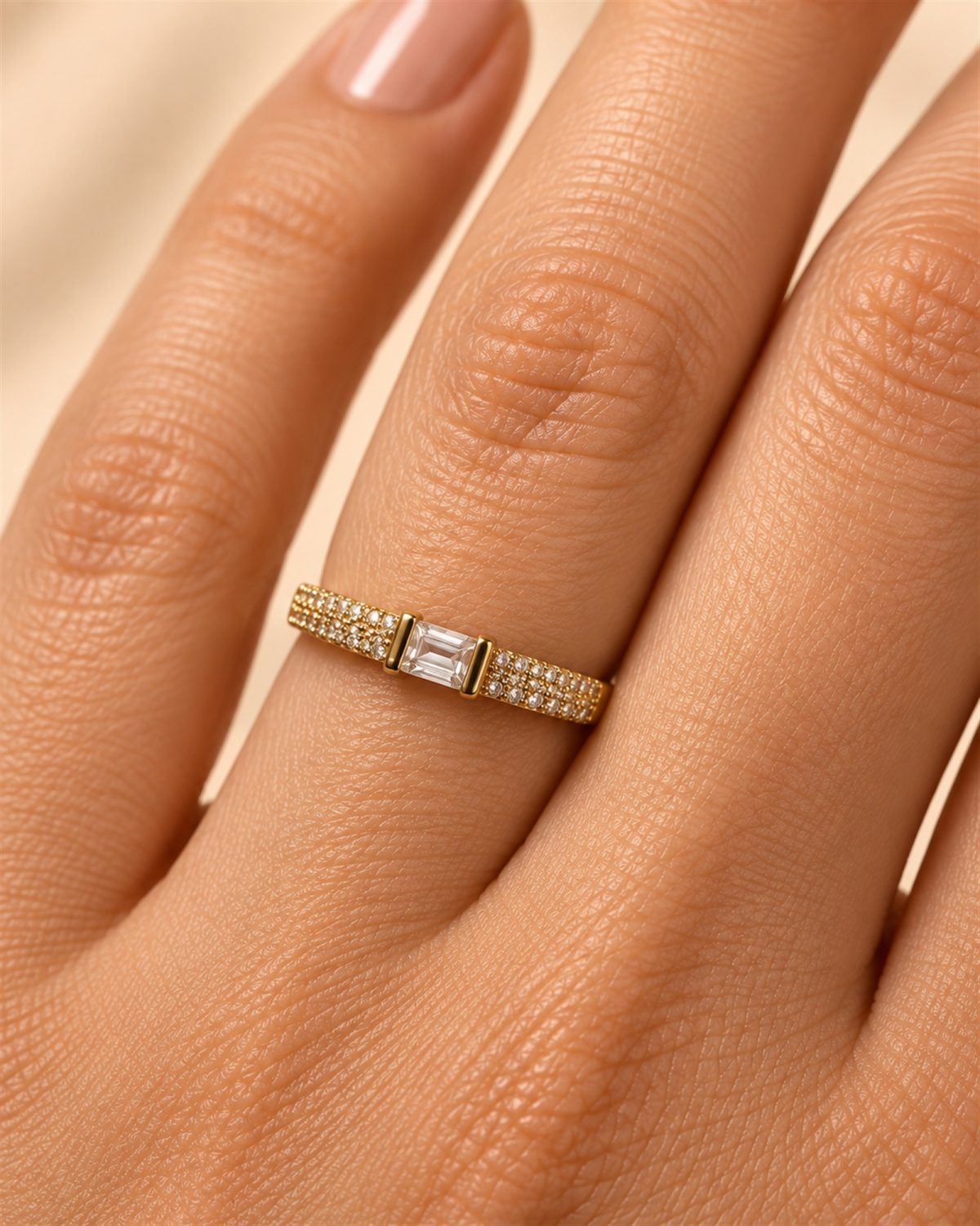 Crystal Radiance Adjustable Ring