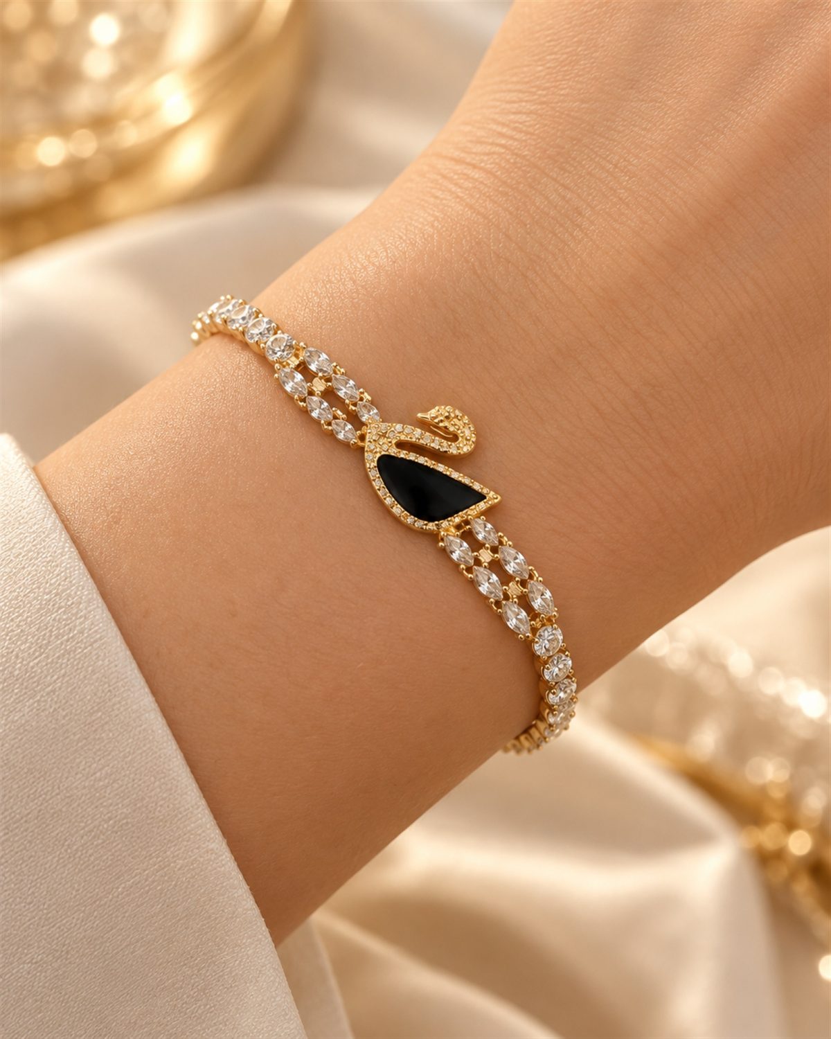 Midnight Swan Bracelet