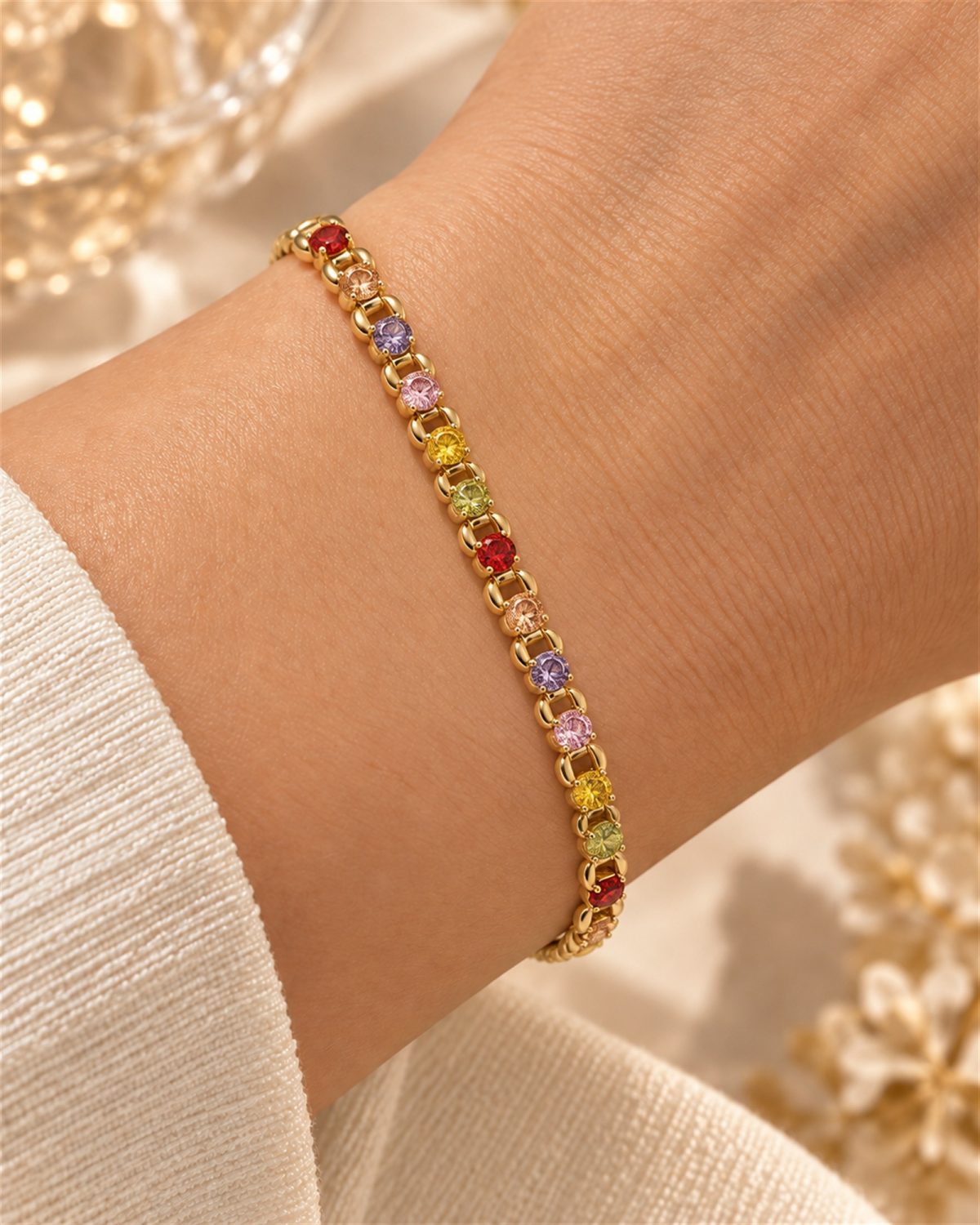 Rainbow Glow Link Bracelet