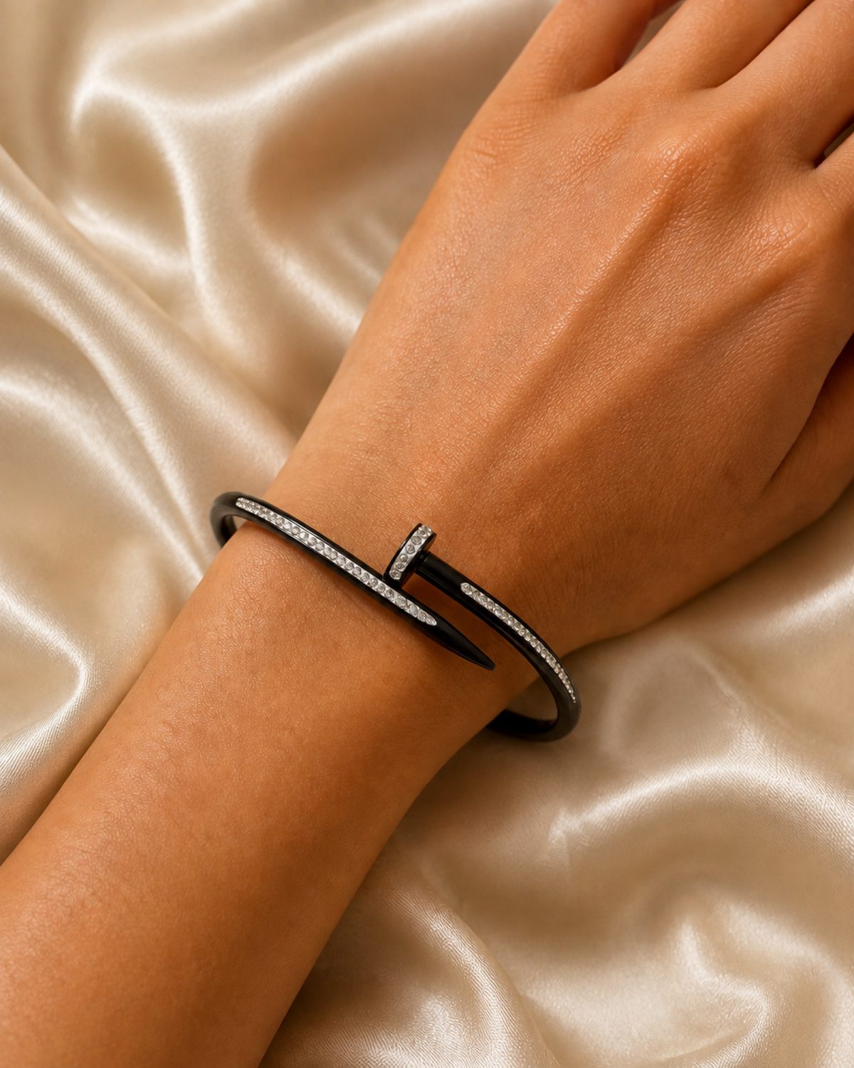 Midnight Crystal Nail Bangle