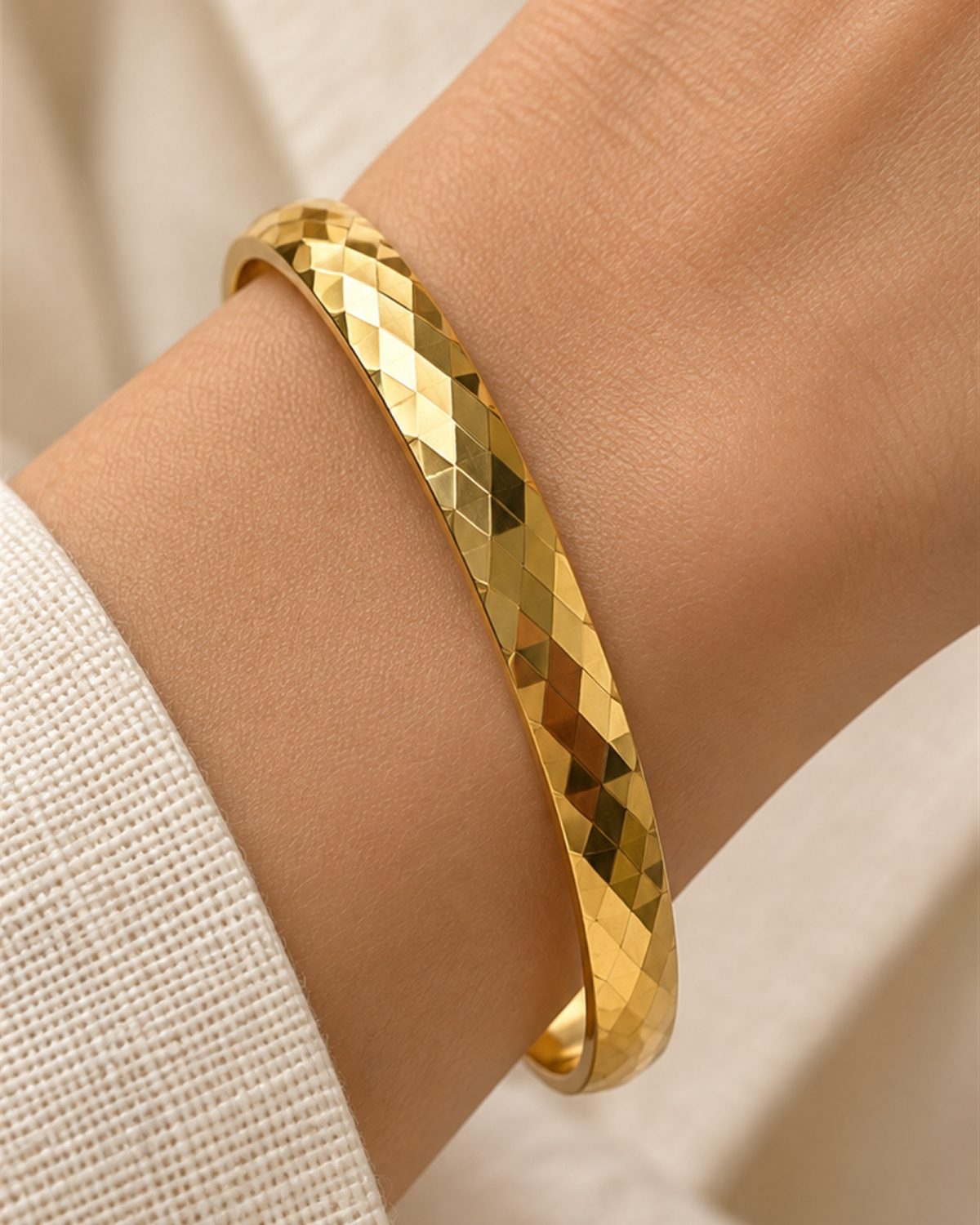 Golden Facet Bangle