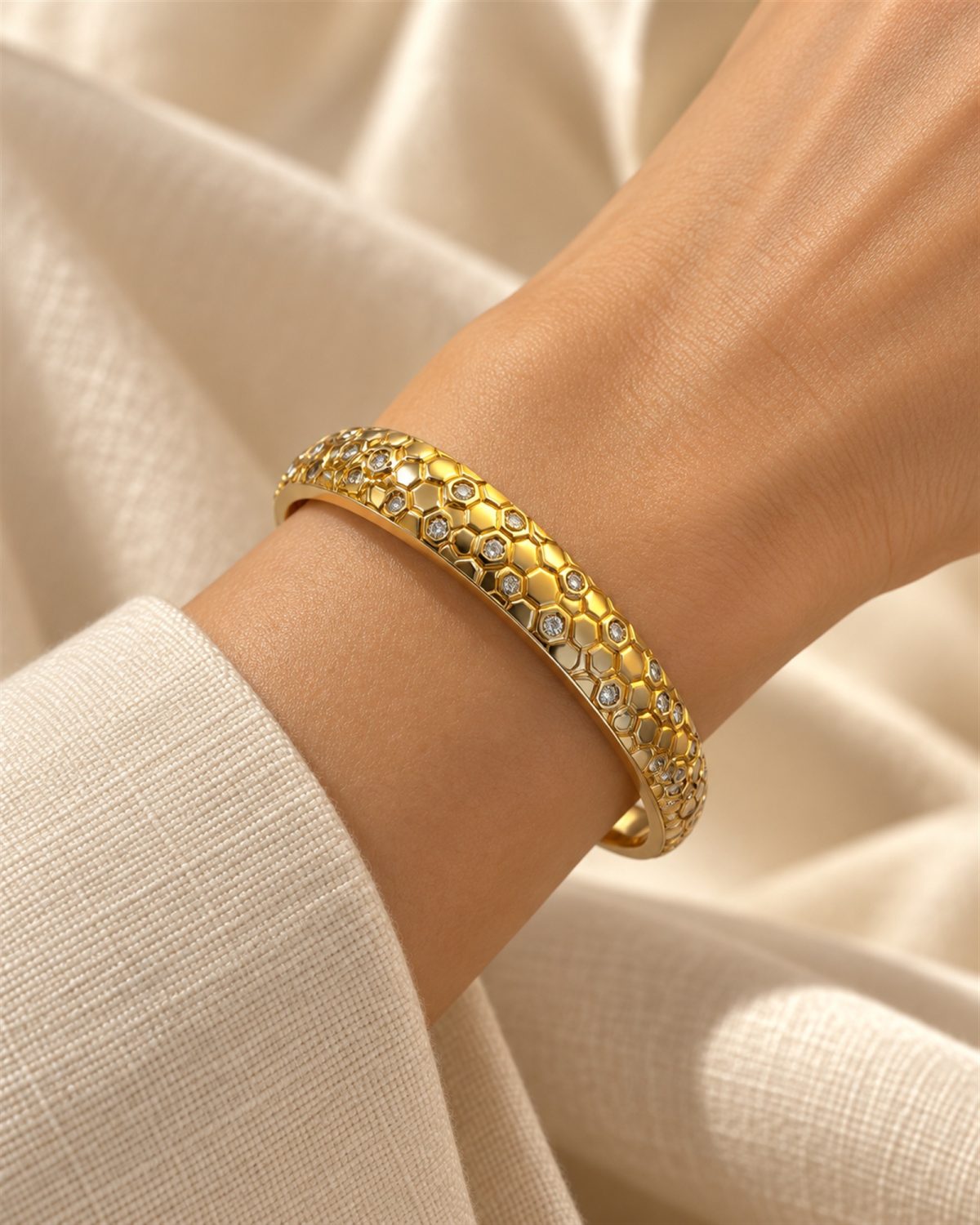 Honeycomb Sparkle Bangle