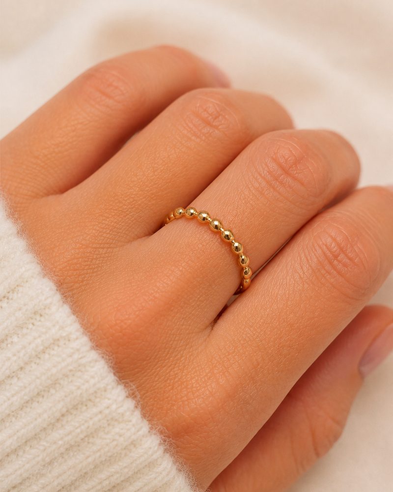 Graduated Bead Adjustable Ring