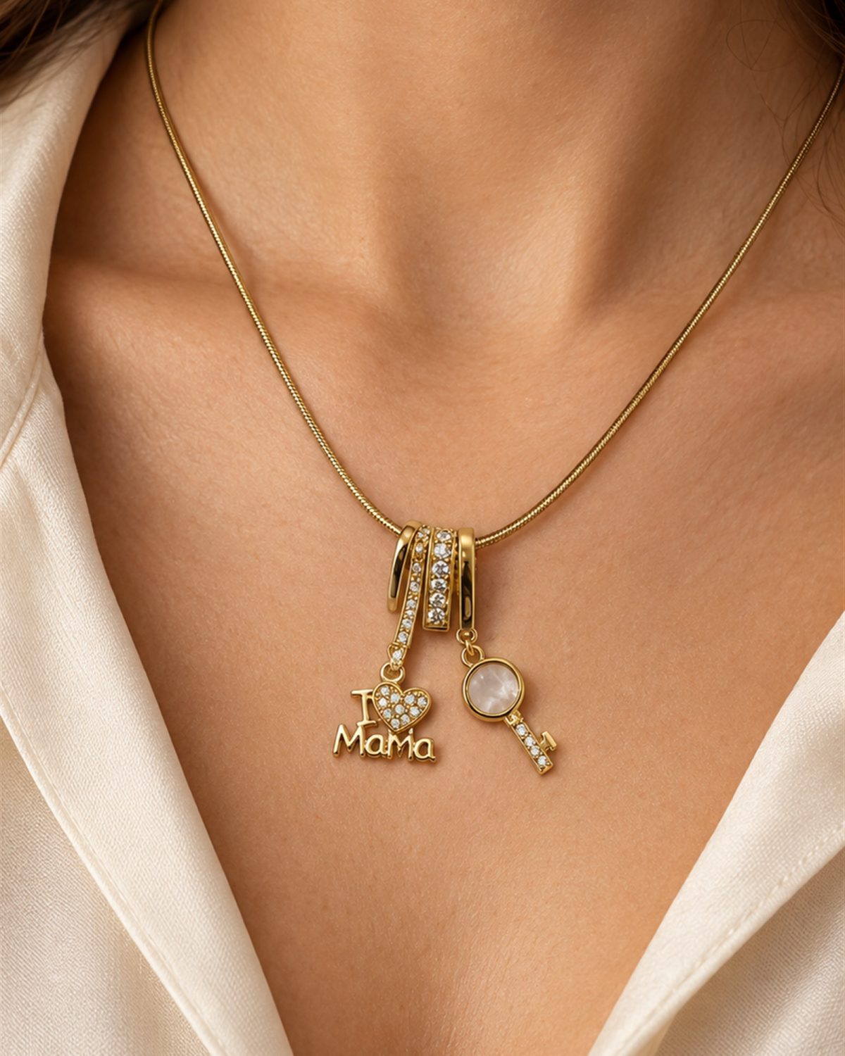 Love You Mama Charm Necklace