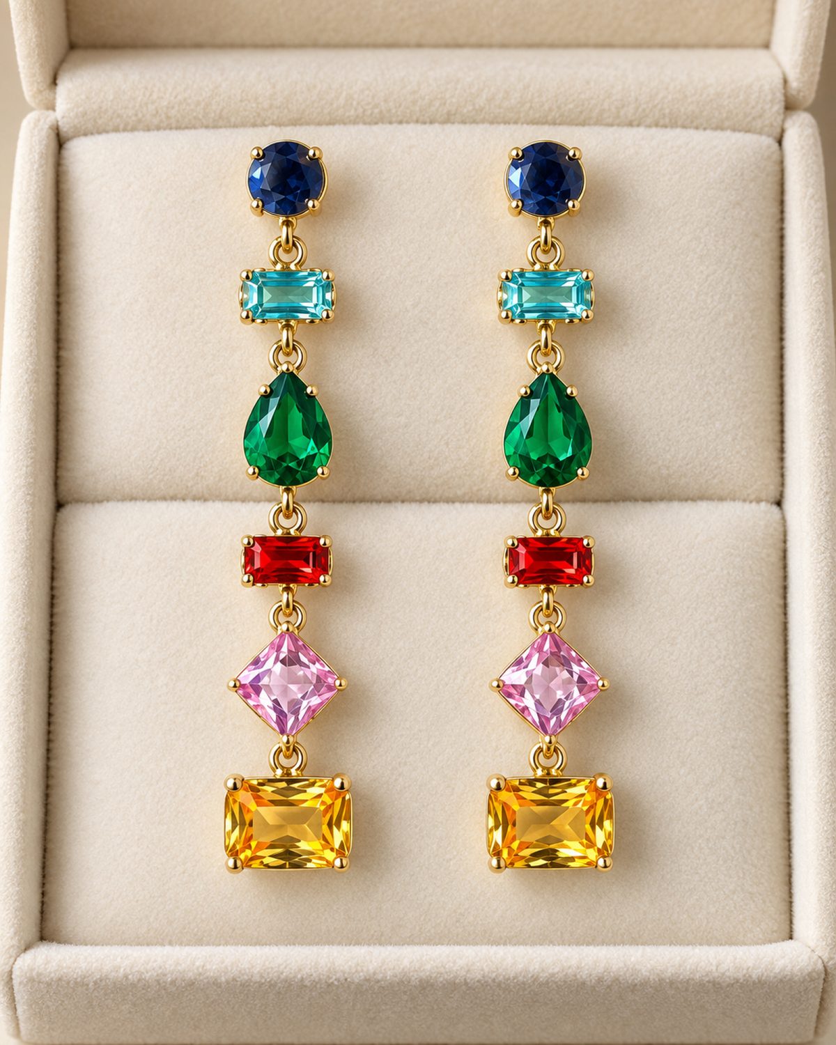 Iris Multicolour Cascade Earrings