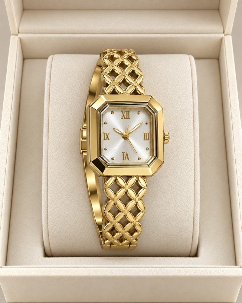 Aurelia Floral Link Bangle Watch