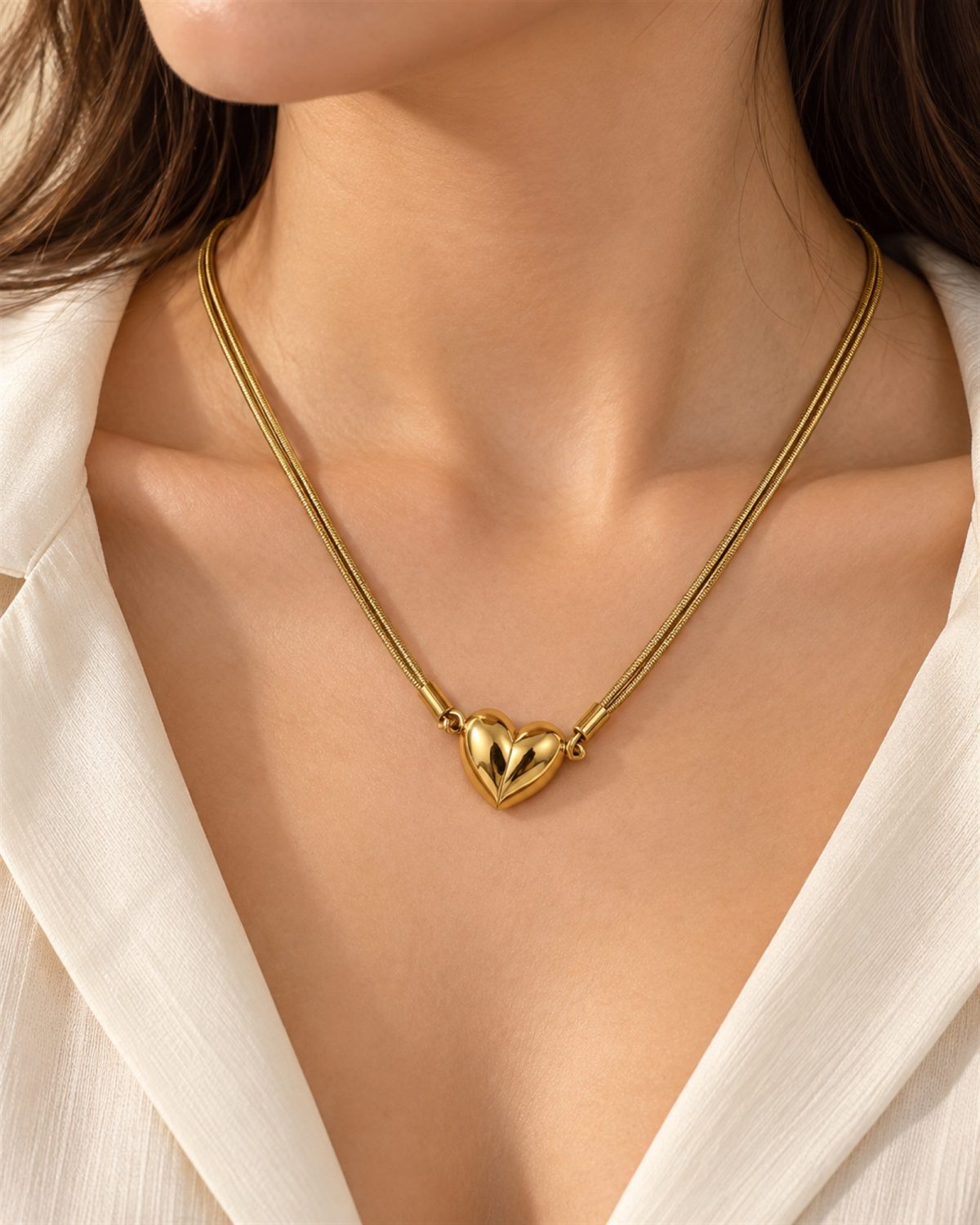 Sculpted Heart Necklace