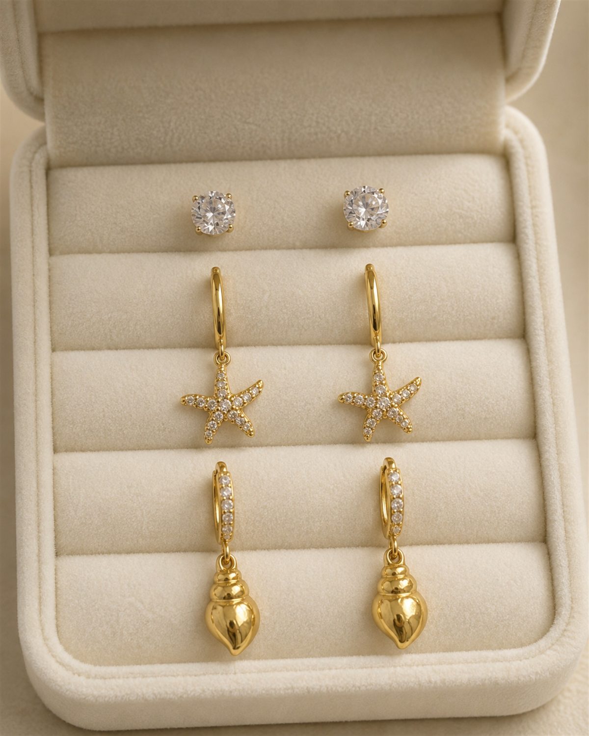 Coastal Charm Three-Pair Earring Set