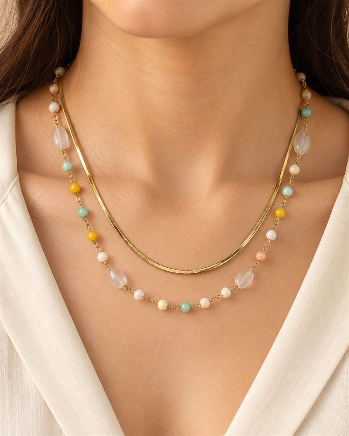 Pastel Breeze Layered Necklace