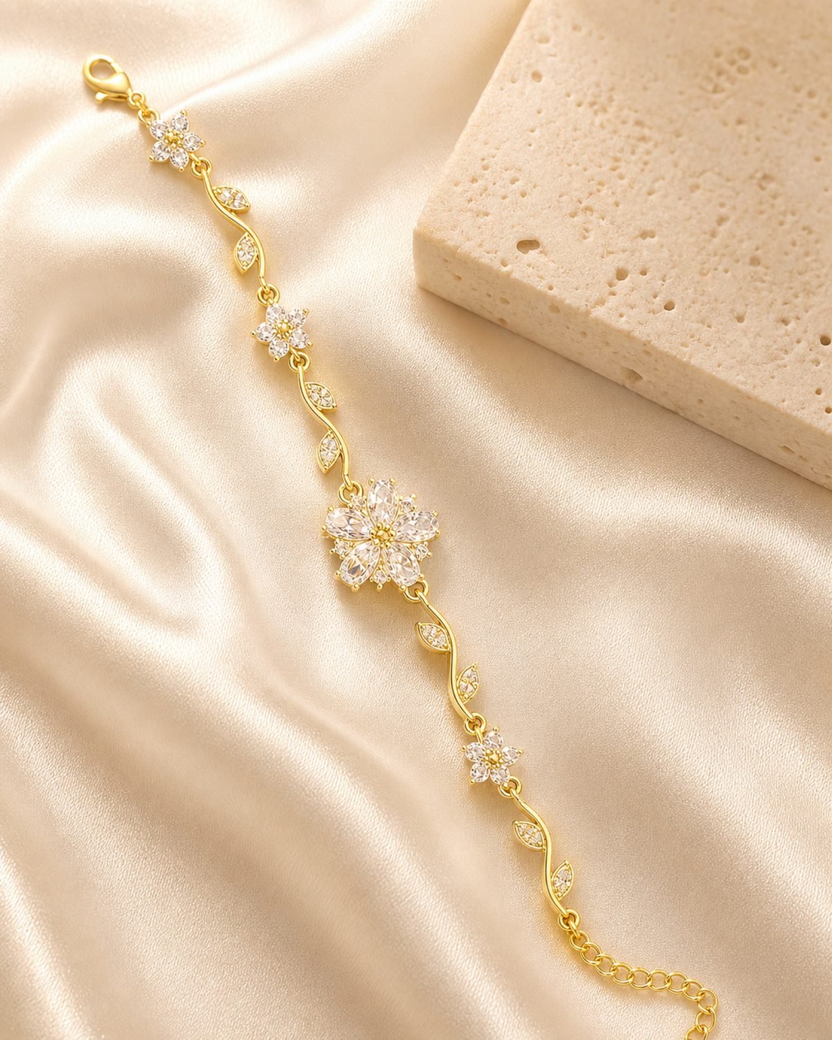 Crystal Sunburst Vine Bracelet