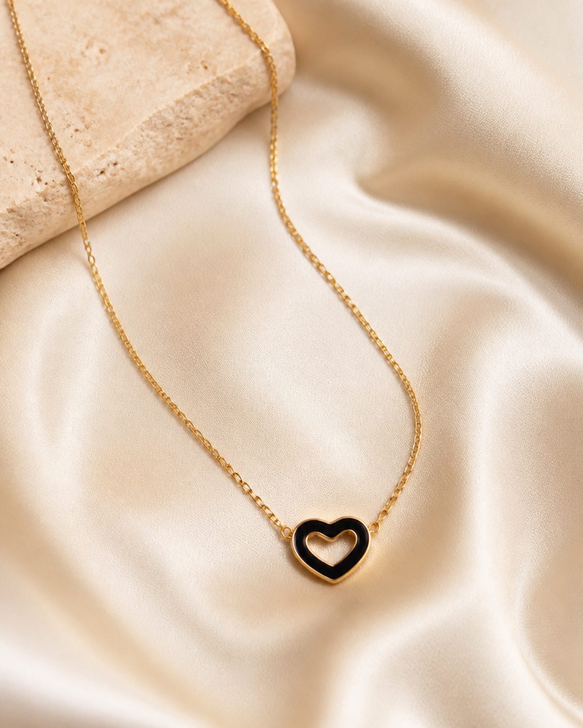 Midnight Heart Necklace