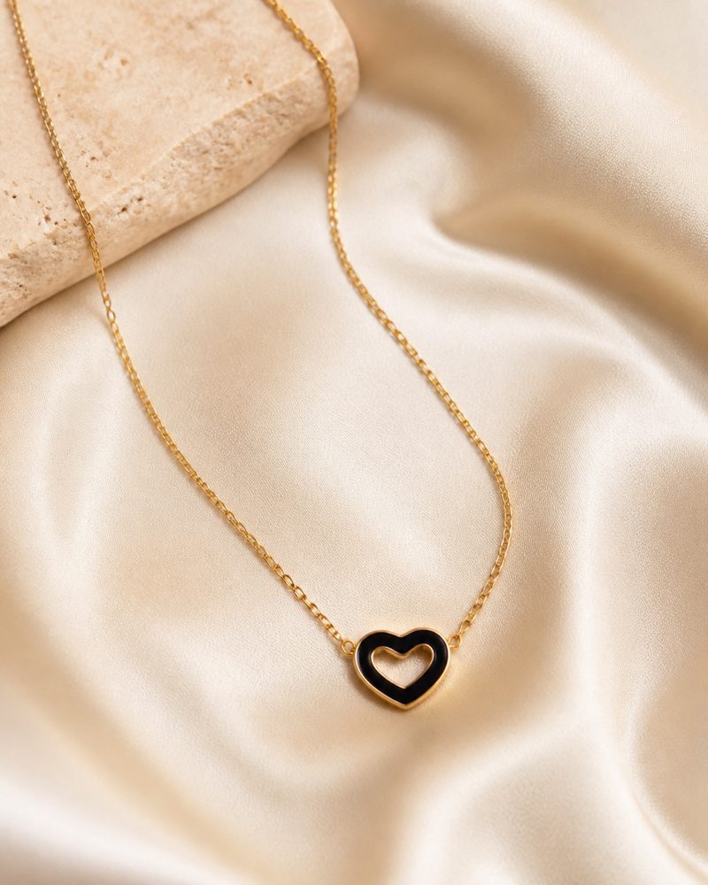 Midnight Heart Necklace