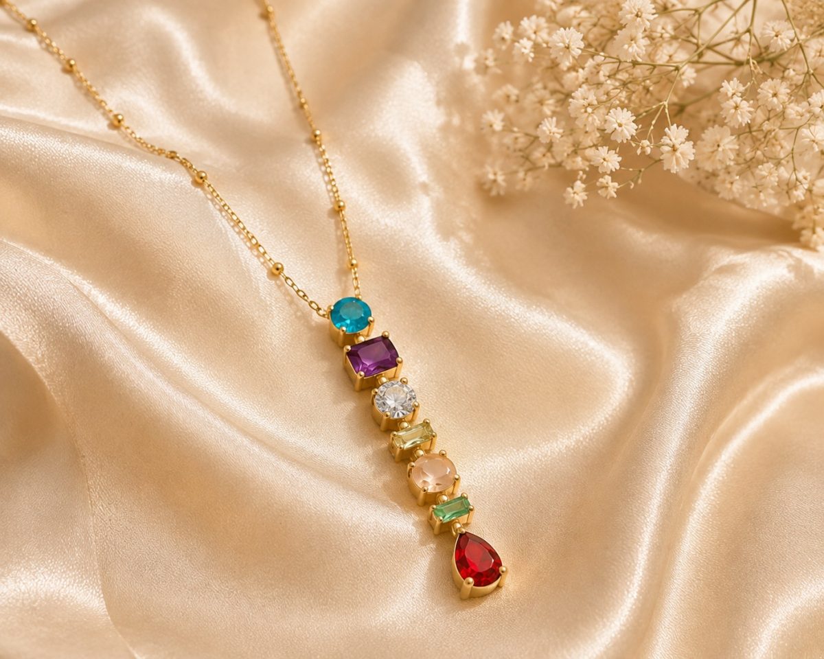 Rainbow Crystal Pendant Necklace